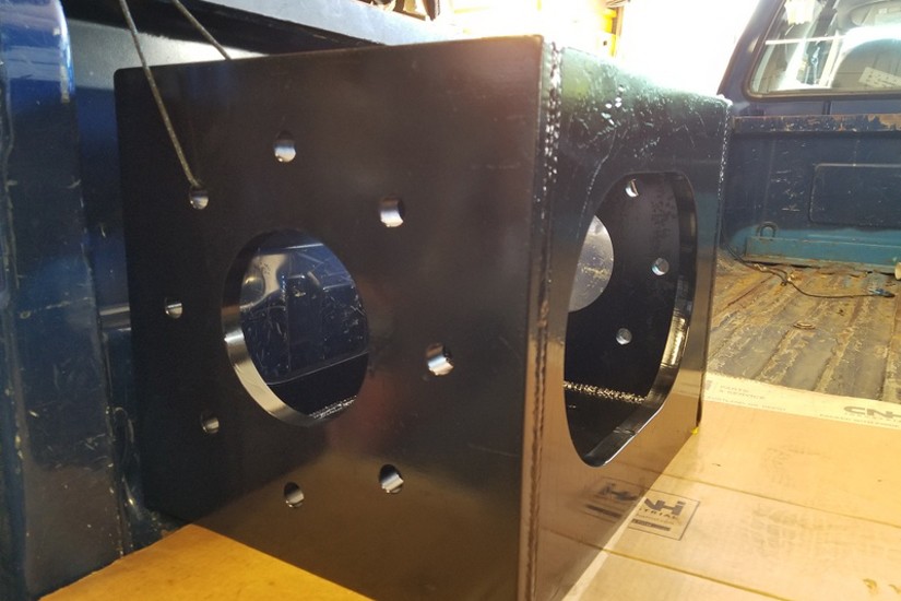 Welding & Fabrication Project: Large black cube with circles cut from each side